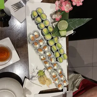 Phillidelphia roll and Avocado Roll