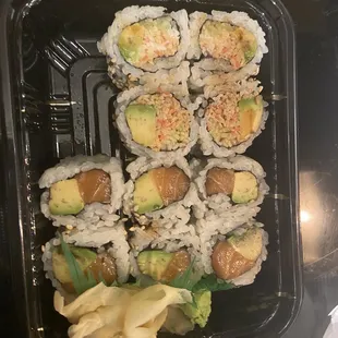 California Roll Salmon Avocado Roll