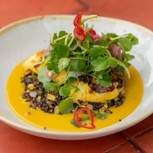 Green Plantain Crusted Grouper