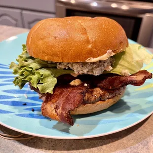 Bleu Cheese N &apos; Bacon Burger - yummy