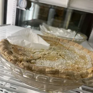 a pie with a slice taken out of it