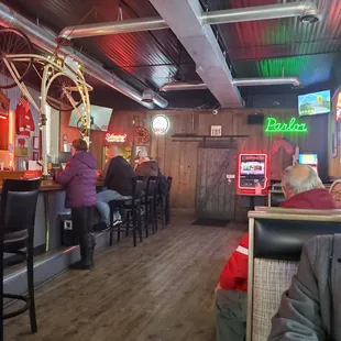 Inside looking towards sliding entry door