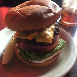 Cheeseburger and sweet tea
