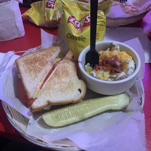 The hot potato salad was super. I especially liked the thin slices of potatoes.