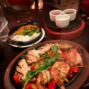 Chicken and Shrimp Sizzling Fajitas