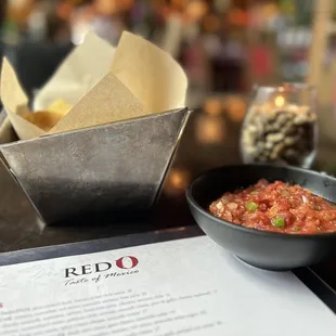 Salsa is homemade fresh with minimal bite of spice. Gringos welcome!