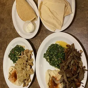 Chicken Shawarma Plate and Gyro Plate