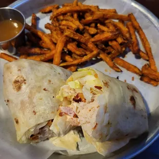 Turkey BLT Wrap w/ Sweet Potato French Fries