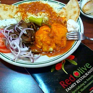 Greek Combination plate absolutely Delicious  Love