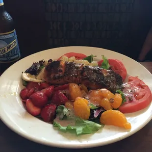 Good morning! Sunday breakfast. Salmon fruit salad.