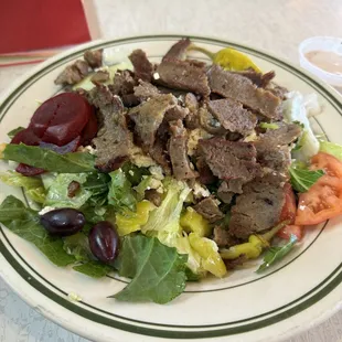 Greek Salad with Gyro Meat
