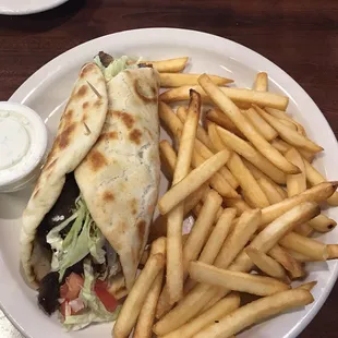 Gyro and Fries