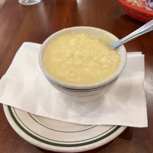 Egg Lemon Rice Soup