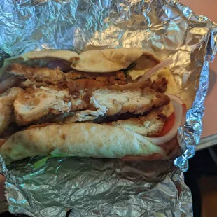Chicken strip gyro