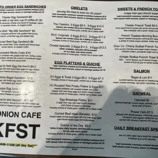 Menu-Breakfast
