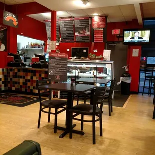 the inside of a restaurant