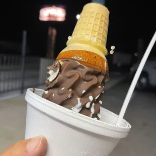 Open late - so yummy. They didn't have chocolate at the time but they improvised