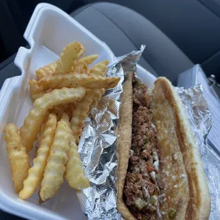 Small Philly cheese steak