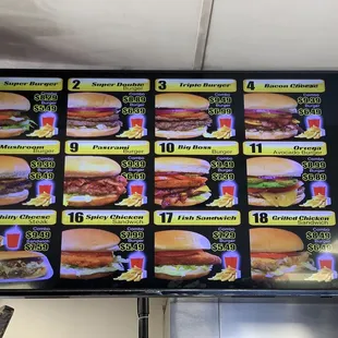 Menu/ prices as of April 2021.