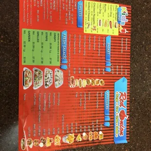 pizza, menu