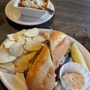 French dip with side chili!
