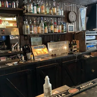 the bar and counter