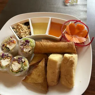 Fried tofu, veggie Fried Spring Rolls