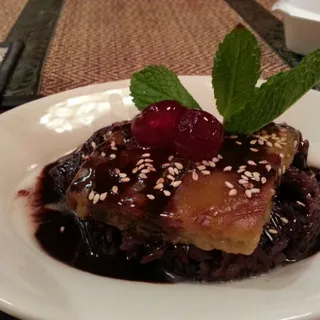 Black Sticky Rice with Pumpkin Custard