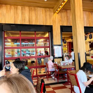 people eating and drinking