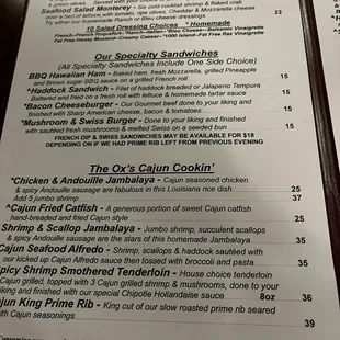 Menu, September 2023