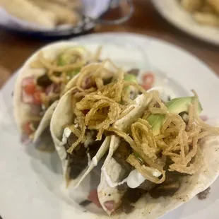 Brunt tips tacos