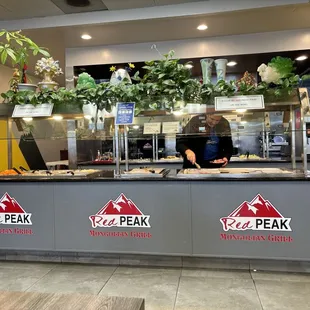 The food prep area-- the food was fresh and the area was very clean and tidy.