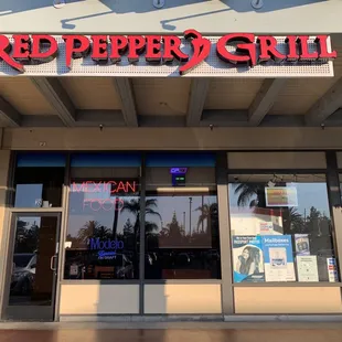 the front of the restaurant