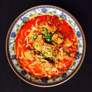 Pork ribs noodles (spicy)