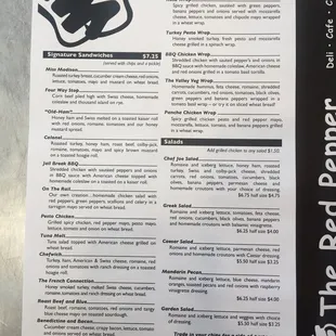 UPDATED MENU 4/17/18