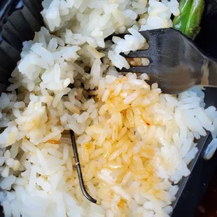 Long piece of metal found in my steamed rice! Ordered their Orange Chicken.