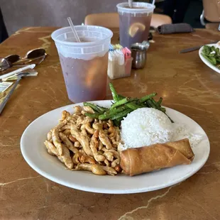 a plate of food on a table