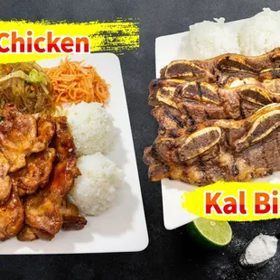 two plates of food