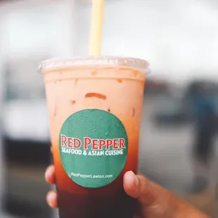 Freshly brewed Thai Iced Tea