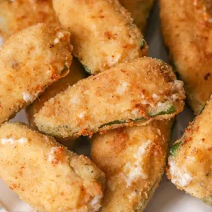 a plate of fried zucchini