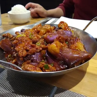 1080. Beef and Eggplant garlic sc
