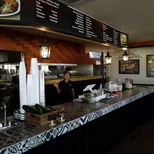 Front counter and friendly staff