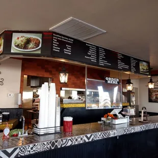 Ordering counter with COVID shield