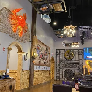 the dining area