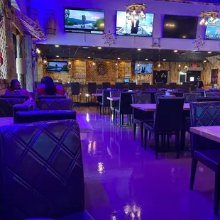 Bar area and dining room
