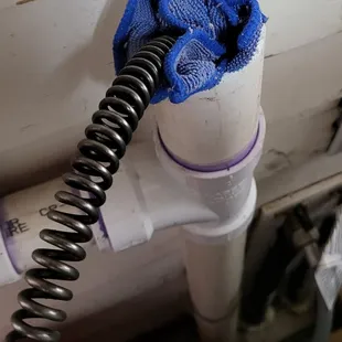 The snake that Red Plains Plumbing got stuck in my washer standpipe
