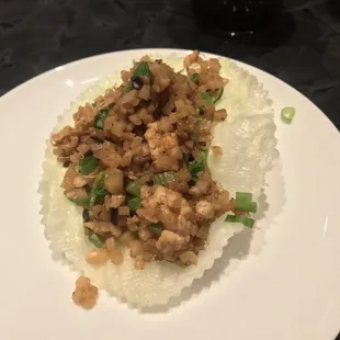 Minced Chicken Lettuce Wrap
