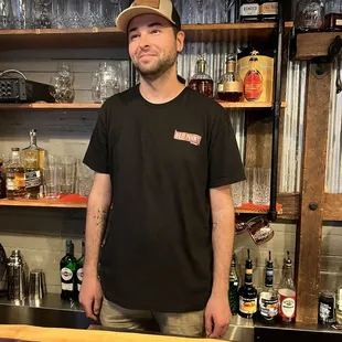 Ryan bartending