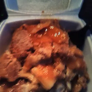 Peach cobbler to go