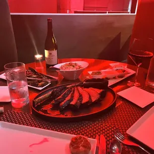 The special that night was a tomahawk steak for two with two sides for $175.